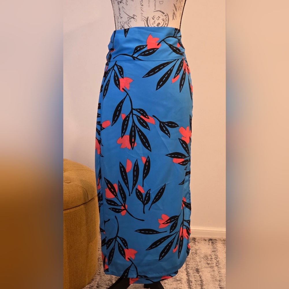 VICI Floral Blue Maxi Wrap Skirt Size S. - Picture 2 of 14